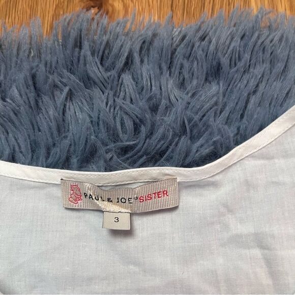 PAUL & JOE SISTER Trianon Eyelet Detail Cotton Top In White Size L - Picture 3 of 8